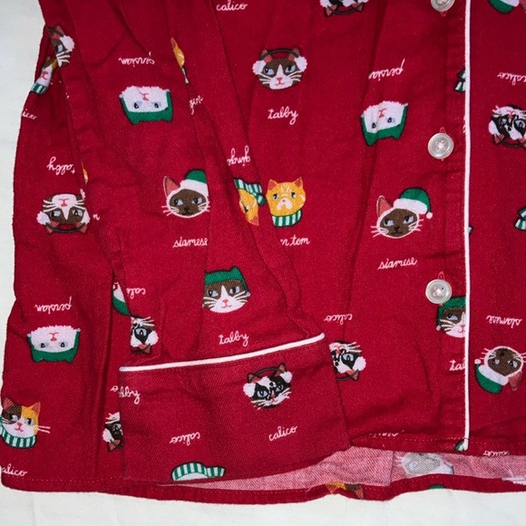 Lands' End festive cats women's XS (size 2-4) Pajama Top / Playful cats - Picture 5 of 16